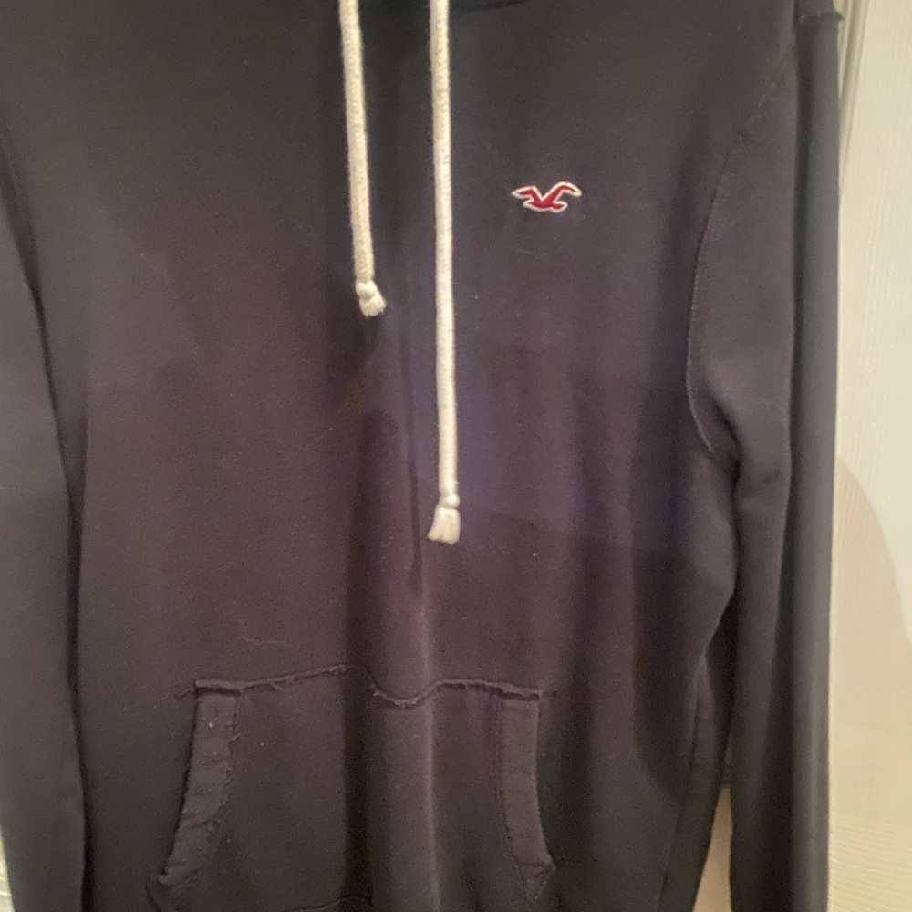 Hollister Black Hoodie with Red Logo